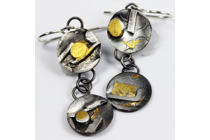 Double Circle Drop Earrings