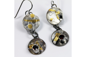 Double Circle Drop Earrings